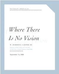 Where There Is No Vision