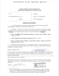 AFFIDAVIT of SERVICE Case 19-12269-CSS Doc 1760 Filed 11
