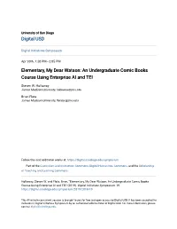 An Undergraduate Comic Books Course Using Enterprise AI and TEI
