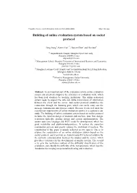 Building of Online Evaluation System Based on Socket Protocol