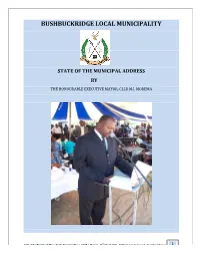 Bushbuckridge Local Municipality State of The