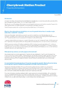 Cherrybrook Station Precinct Frequently Asked Questions