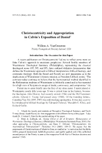 Christocentricity and Appropriation in Calvin's Exposition of Daniel1