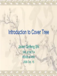 Introduction to Cover Tree