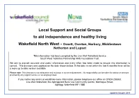 Ossett, Overton, Horbury, Middlestown Netherton and Lupset
