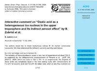 Oxalic Acid As a Heterogeneous Ice Nucleus in the Upper Troposphere and Its Indirect Aerosol Effect” by B