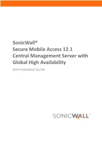 SMA 12.1 CMS with GTO Administration Guide