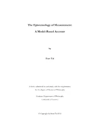The Epistemology of Measurement: a Model-Based Account