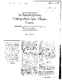 Undergraduate Space Physics Course