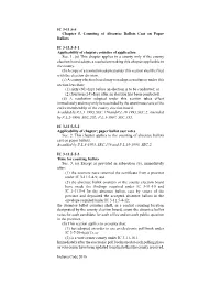 IC 3-11.5-5 Chapter 5. Counting of Absentee Ballots Cast on Paper Ballots