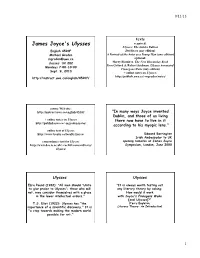 James Joyce's Ulysses