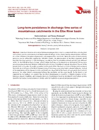 Long-Term Persistence in Discharge Time Series of Mountainous Catchments in the Elbe River Basin
