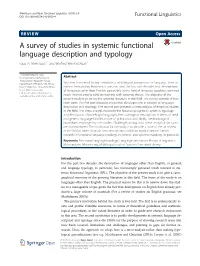 A Survey of Studies in Systemic Functional Language Description and Typology Isaac N