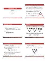Algebraic Statistics Tutorial I Alleles Are in Hardy-Weinberg Equilibrium, the Genotype Frequencies Are