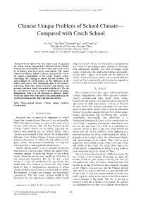 Chinese Unique Problem of School Climate— Compared with Czech School