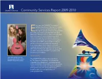 Community Services Report 2009-2010