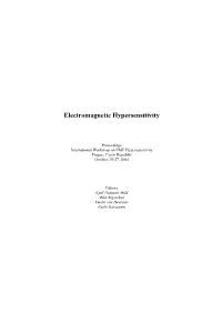 Electromagnetic Hypersensitivity