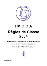 I M O C a Règles De Classe 2004