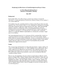 Monitoring the Effectiveness of Youth Participation in Project Citizen A