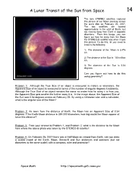 A Lunar Transit of the Sun from Space 14