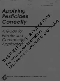 Applying Pesticides Correctly DATE