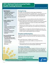 CDC's National Environmental Public Health Tracking Network