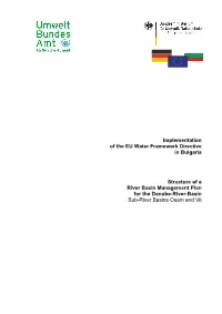 Implementation of the EU Water Framework Directive in Bulgaria