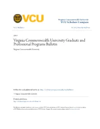 PDF Format at Www .Vcu .Edu/Bulletins