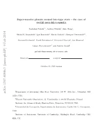 Super-Massive Planets Around Late-Type Stars-The Case of OGLE