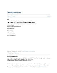 The Tobacco Litigation and Attorneys' Fees