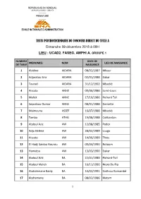 Ucad2. Faseg. Amphi A. Groupe 1