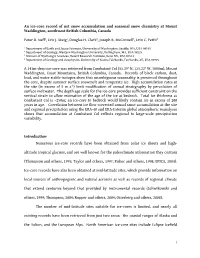 1 an Ice-Core Record of Net Snow Accumulation and Seasonal Snow