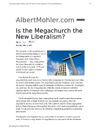Albertmohler.Com – Is the Megachurch the New Liberalism?