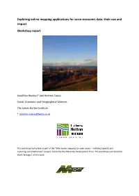 Exploring Online Mapping Applications for Socio-Economic Data: Their Use and Impact