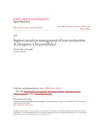 Improvements in Management of Corn Rootworms (Coleoptera: Chrysomelidae) Timothy Martin Nowatzki Iowa State University
