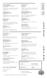 L Unch Menu L Unch Menu