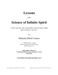 Lessons Science of Infinite Spirit