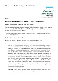 Peptide Amphiphiles in Corneal Tissue Engineering