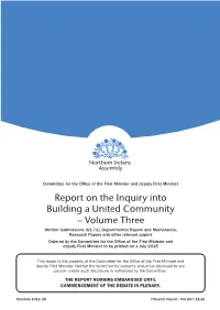 Report on the Inquiry Into Building a United Community