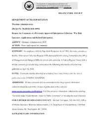 Billing Code: 4910-81-P Department Of