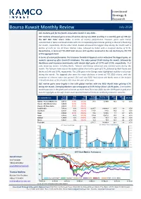 Boursa Kuwait Monthly Review July-2020 GCC Markets Gain for the Fourth Consecutive Month in July-2020