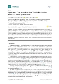 Hysteresis Compensation in a Tactile Device for Arterial Pulse Reproduction