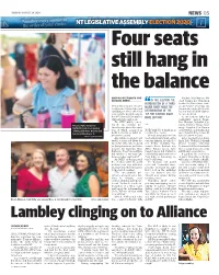 Lambley Clinging on to Alliance