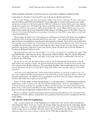 The Objective of the Sai Organization First, We Know That the Aim of This Organization Is to Help Remove the Obstacles That Keep Humanity Away from God