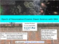 Epoch of Reionization/Cosmic Dawn Science With