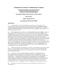Information and Privacy Commissioner of Alberta