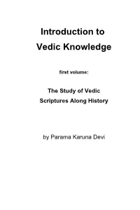 Introduction to Vedic Knowledge