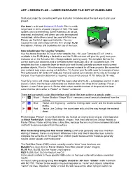Laser Cutter File Guidelines