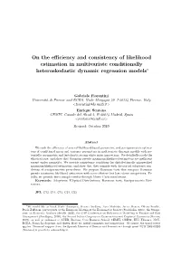 On the Efficiency and Consistency of Likelihood Estimation in Multivariate