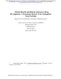 Patient Benefit and Risk in Anticancer Drug Development: a Systematic Review of the Ixabepilone Trial Portfolio